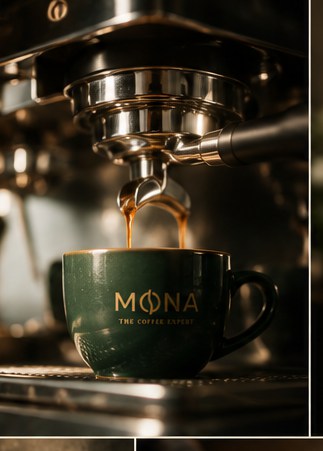 Mona fincanına akan espresso
